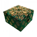 Zardosi Box  (10 X 10 cm - Green Color)