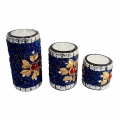 Wooden Tea Light Holder set of 3pc