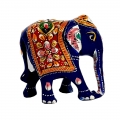 Elegant Wooden Meenakari Elephant 