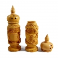 Wooden Salt Pepper Dispenser - 2pc