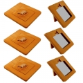 Wood Carving Pocket/Hand Mirror ( Pack of 6pc )