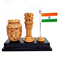 Pen holder with Ashoka pillar & National Flag