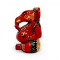 Wooden Painted Appu Ganesh Statue