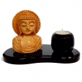 Wooden Buddha Candle Stand