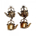 Golden Ketli (tea kettle) Earring 