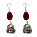 Jhumka Earring with Blue Stone