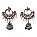 Jhumki Earrings with Multi Beads