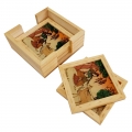 Wood Carving Revolving Coaster