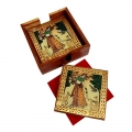 Gemstone lady Painting Coaster