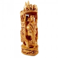 Wooden Ambabari elephant idol 10 inch