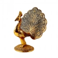 Metal Peacock Dancing Golden 