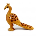 Wooden Long Tail Peacock Small