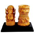 Wooden Pen Holder & Ganesh on Base