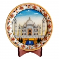 Marble Taj Mahal Painting 6 inch Diameter 