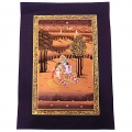 Silk Painting of Radha & Krishna Unframed