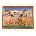 Mughal King Procession Painting