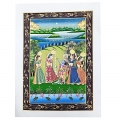 Radha Krishna Miniature ( Silk Painting ) 
