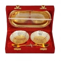 Gold & Silver Plated Bowls Gift Set