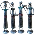 Tribal Lady Candle Holder - Doll Set of 4 