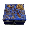 Zardosi Box (10 X 10 cm - Blue Color)